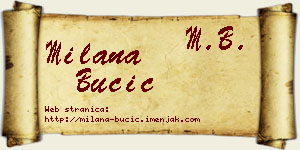 Milana Bučić vizit kartica